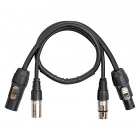 Cx07-0.50 Combi Cable Powerconnector Tr - Xlr M / Powerconnector Tr - Xlr F 0.50M