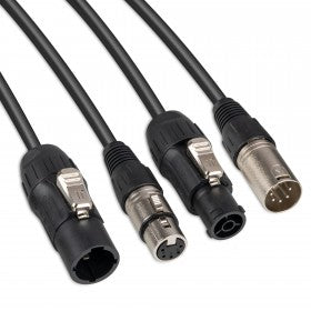 Cx07-0.50 Combi Cable Powerconnector Tr - Xlr M / Powerconnector Tr - Xlr F 0.50M - Image #0