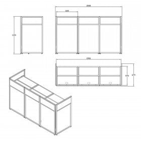 Vonyx DBA200 FOLDABLE DJ-BOOTH SYSTEM PRO LARGE