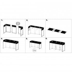 Vonyx DBA200 FOLDABLE DJ-BOOTH SYSTEM PRO LARGE