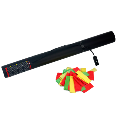 Elektrische Konfettikanone 50cm - Rot/Grün/Gelb