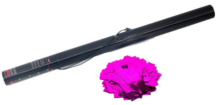 Elektrische Konfettikanone 80cm - Pink Metallic