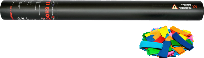 Handheld Konfettikanone 50cm - Mehrfarbig