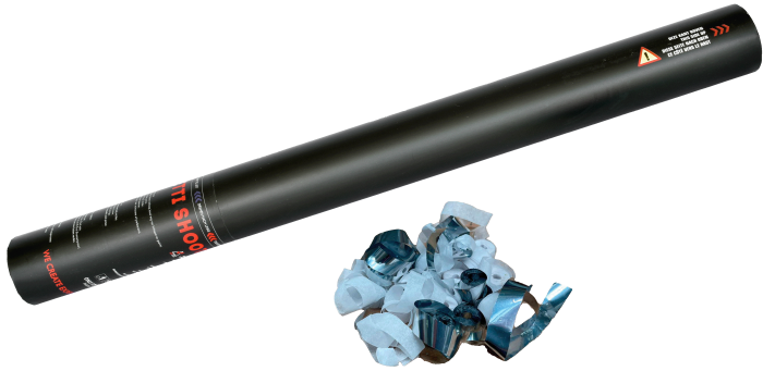Handheld Streamer-Kanone 50cm - Weiß Silber