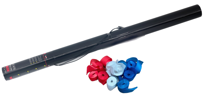 Elektrische Streamer-Kanone 80cm - Rot/Weiß/Blau