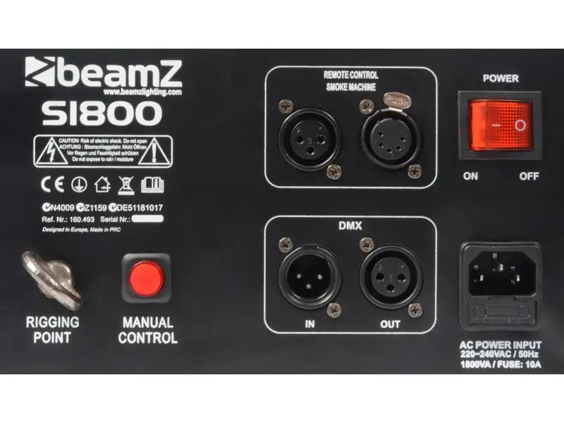 BeamZ S1800 DMX rookmachine