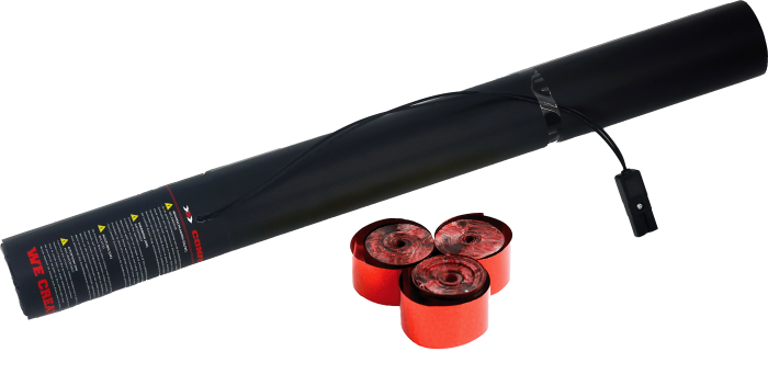 Elektrische Streamer Kanone 50cm – Rot Metallic