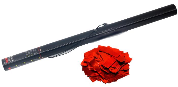 Elektrische Konfettikanone 80cm - Rot Metallic