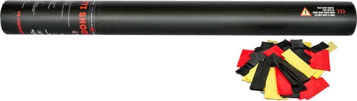 TCMFX Handheld Confetti Cannon 50cm - Black/Yellow/Red