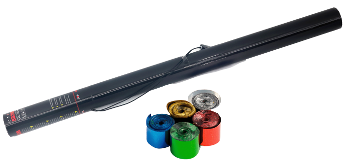 Elektrische Streamer-Kanone 80cm - Mehrfarbig Metallic